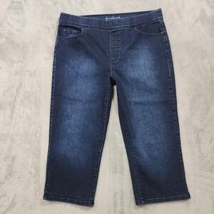 Gloria Vanderbilt Jeans Womens 14 Blue Avery High Rise Capri Slimming Stretch